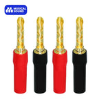 Musical Sound Banana Plugs for Speaker HI-FI Wire Audio Adapter Jack Amplifiers Connector for Speaker Stereo Cable