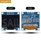 1-10PCS 0.96 Inch OLED Display Module I2C IIC SPI Serial 128X64 SSD1315 LCD 3.3-5V 4 Pin White/Blue/Yellow Blue for Arduino