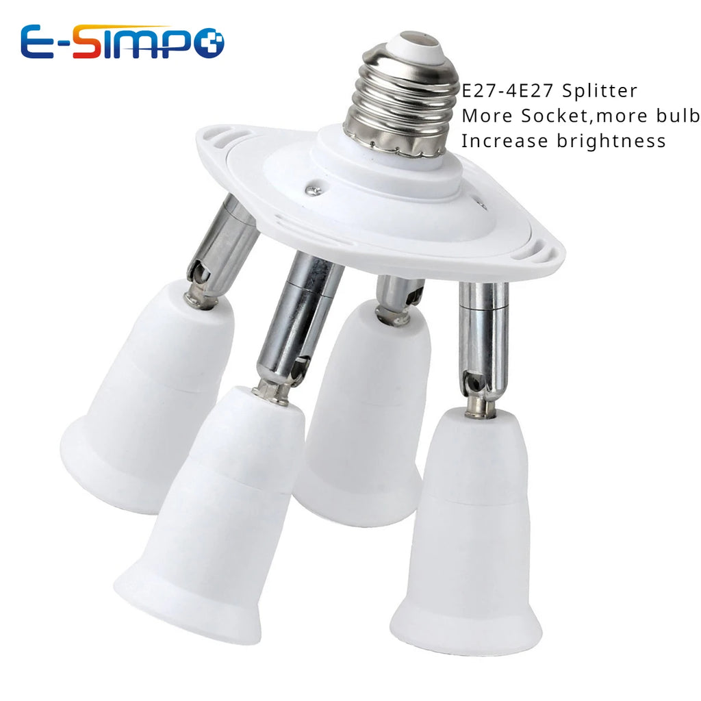 2pcs E27 to E27 3E27 4E27 E12 E17 IR Sense Rotatable AC Outlet Plug LED CFL Lamp Holder Converter Light Socket Bulb Base Adapter
