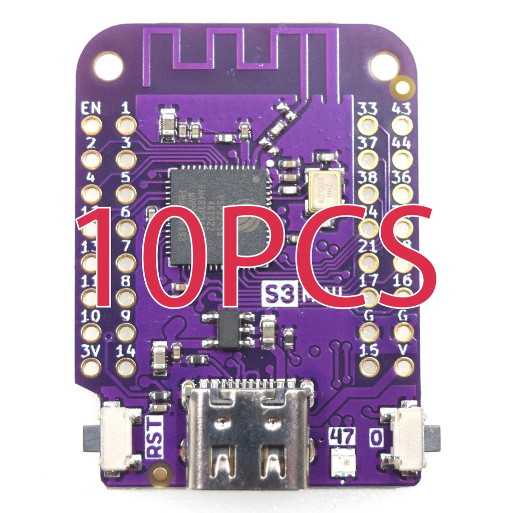 S3 Mini V1.0.0 - LOLIN WIFI Bluetooth IOT Board based ESP32-S3FH4R2 ESP32-S3 4MB FLASH 2MB PSRAM MicroPython Arduino Compatible