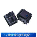 KCD4 Rocker switch ship type switch rocker power button 4/6PIN red light green light 31x25mm16A/30A 250v ON-OFF/ON-OFF-ON