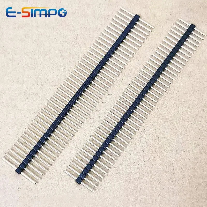 100pcs 2.54mm Single Row 1X40P L7.5/11.5/15/17/21mm PA=PC Plastic in Middle Breakaway Stack PCB Board Male Pin Header Connector