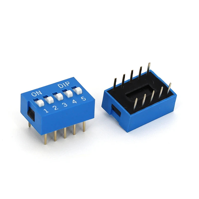 1/2/3/4/6/8/10Pin Slide Type Dial Switch Blue DIP 2.54MM Spacing DIP Toggle Switch Blue Snap Switch Dial