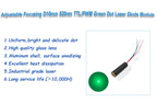 Green Dot TTL PWM Laser Diode Model Adjustable Focusing D10mm 520nm 0.5mw 1mw 5mw 10mW Glass Lens Green Laser Industrial Grade