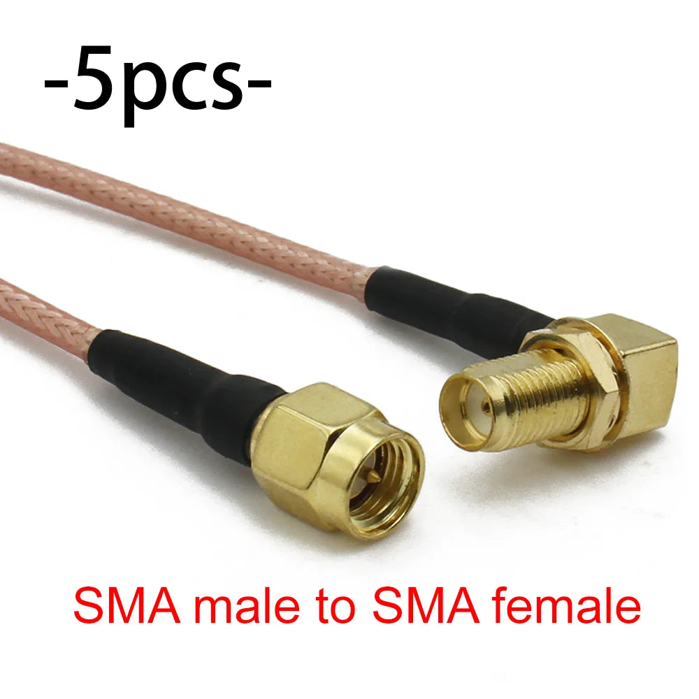 RG316 SMA to SMA / RP-SMA RF Coaxial Cable Male Plug Female Jack Connector Jumper Pigtail Antenna Extension Wire WiFi FPV Radio