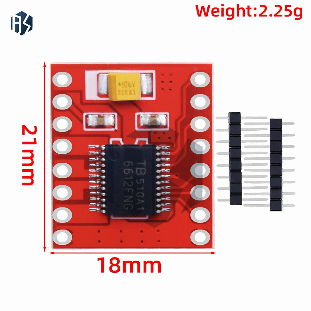TB6612FNG Dual Motor Driver - 1A Motor Control Module for Arduino Microcontroller, Superior to L298N