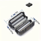 6/10PC Snap Magnetic Ring Ferrite Filter For Cable Shield Removable EMC Inner Diameter  5mm 7mm 9mm 11mm 13MM Degaussing Filter