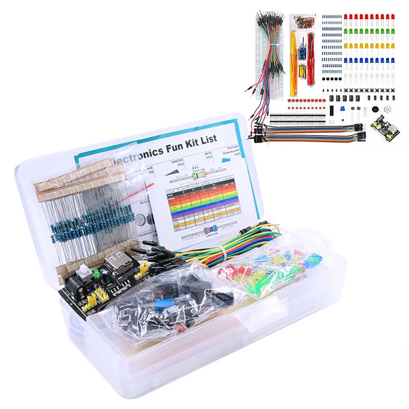 DIY Project Starter Kit For Arduino UNO R3 Kit Electronic DIY Kit Electronic Component Set With Box 830 Tie-points Breadboard