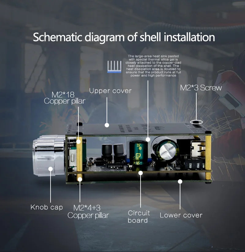 100W+100W TPA3116D2 Bluetooth 5.0 Power Subwoofer Audio Amplifier Board Home Theater HIFI Stereo Audio Amplifier AMP AUX