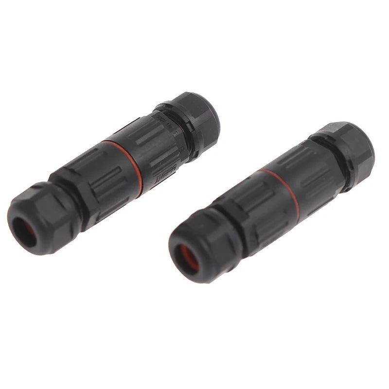 2 Pin 3 Pin Outdoor Plug Socket Straight Quick Screw Connection IP68 Industrial Electrical Waterproof Wire Cable Connector