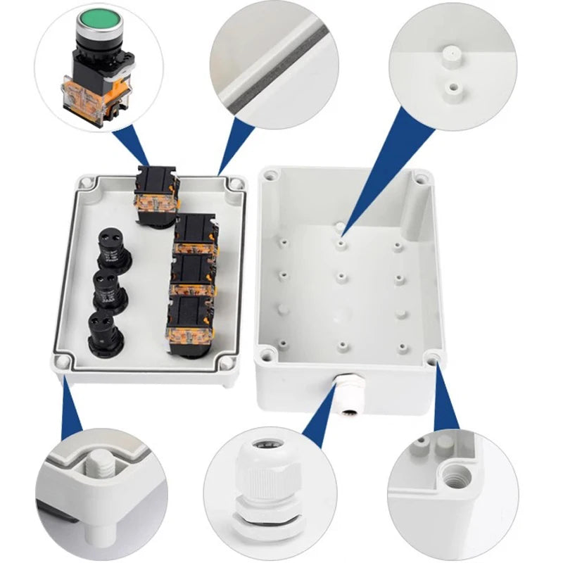 NEW high-quality Switch with arrow button control box self start button water tank electrical industrial emergency stop switch