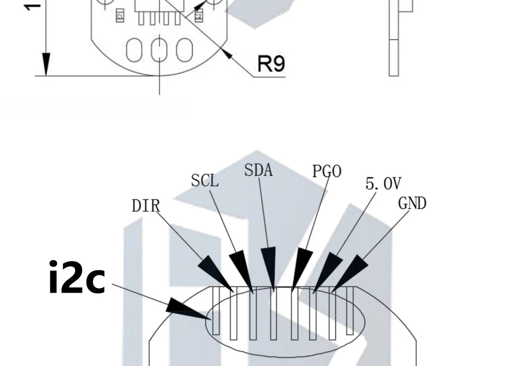 AS5600 Encoder PWM/I2C Interface Accuracy 12bit Brushless Motor AS5600 Magnetic Encoder with Wire