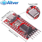 FT232RL CH340N Type C USB to TTL UART Module 3.3V 5V Serial Adapter with Dupont Cable for Arduino ESP32 ESP8266 STM32