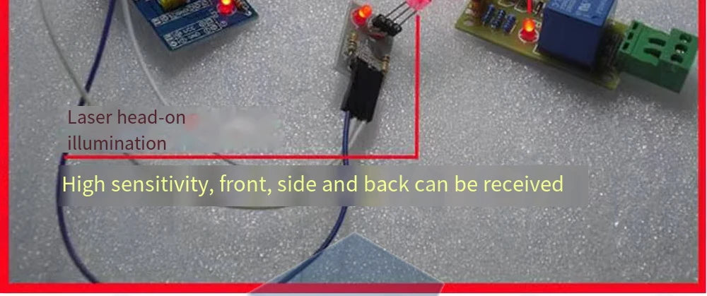 BS KY-008 650nm Laser Transmitter Module with Laser Sensor Module Non-Modulator Tube Laser Receiver Module Kit