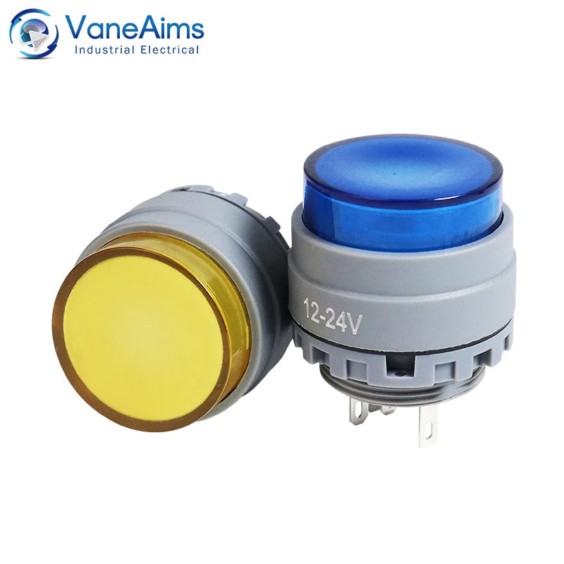 22mm Ultra Short Push Button Momentary Self Reset Latching Locked Waterproof LED Light Push Button Switch On Off 5v 12v 24v