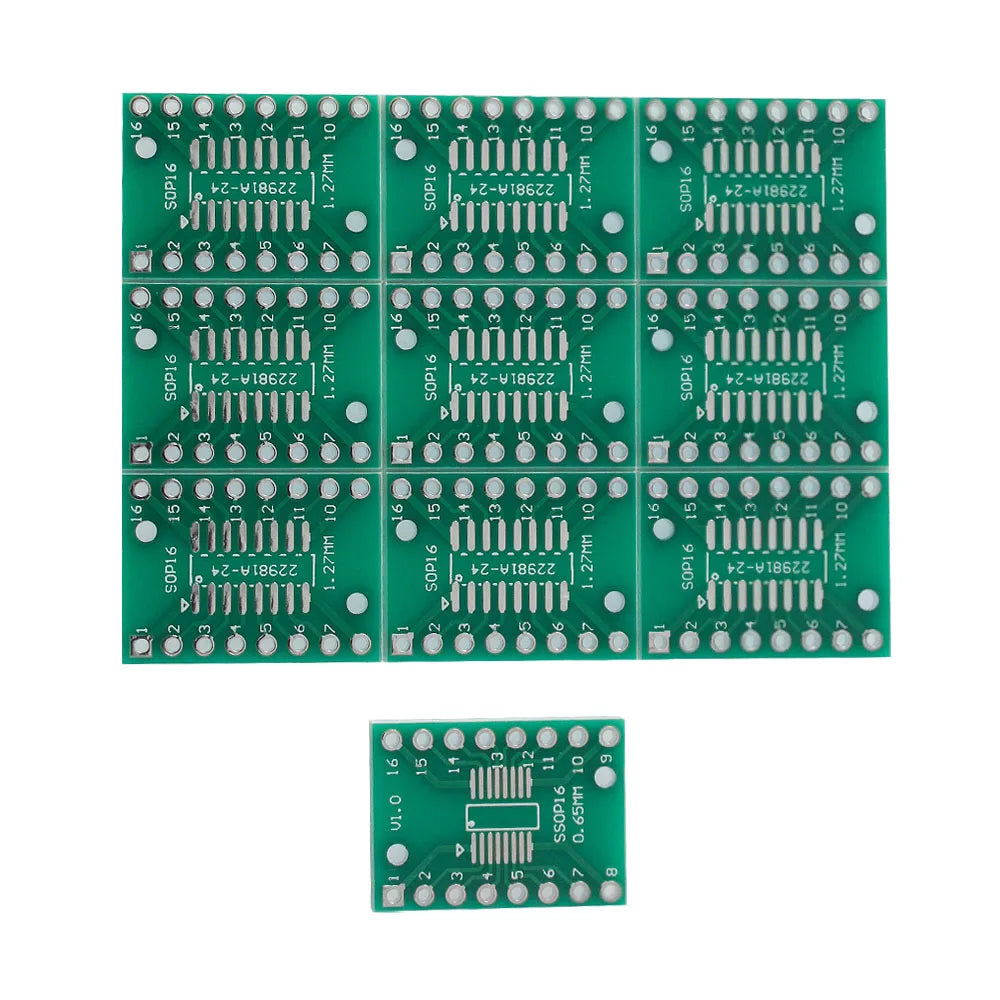 10PCS SMD To DIP PCB Adapter Board Universal Plate SOP8/14/16/20/24/28 Adapter Board SMD To DIP IC Adapter Socket SOP Board