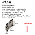 KV2.5 Direct Insertion Quick Terminal Block Rail Type Wire Connector Instead Of UK/ST/PT/SAK Docking For Parallel Connection
