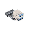 USB3.0 3.1 to USB A Socket Converter for Desktop Computer Motherboard Header 19PIN 20PIN to Dual USB Dual USB A Female Adapter