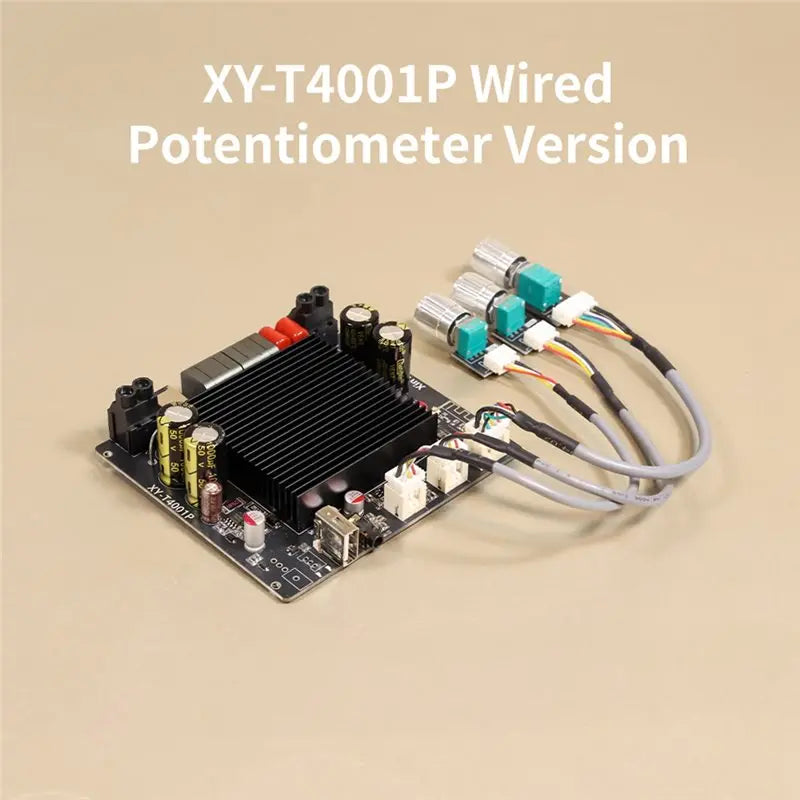 A13E-XY-T4001P TPA3223 400W Mono Digital Bluetooth Amplifier Board Module DC 12-42V Low Treble Control APP Enabled AUX USB