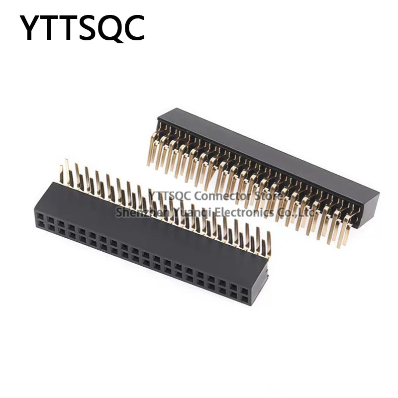 10PCS 1.27mm Pitch 2*2/3/4/5/40 pin Double Row Right Angle FEMALE HEADER Strip Connector Socket 2X3p/4p/6p/8p/20/40 PIN