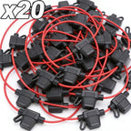 In Line Automotive Fuse Socket Mini Blade Fuse Holder Splash-Proof 12V 30A with Fuse Blade Disconnect Switch Socket 5-20pcs