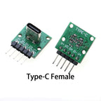 Cltgxdd 1pcs Data Charging Cable Jack Test Board with Pin Header 90/180 Degree USB 3.1 Type-C Female Male Connector