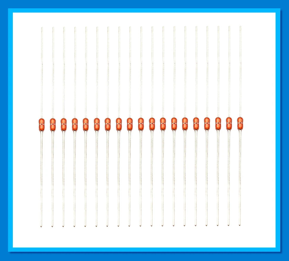 20Pcs Glass Sealed Thermistor Resistor NTC MF58 3950 B 5% 5K 10K 15K 50K 100K 200K 500K Ohm Induction Cooker Temperature Sensor