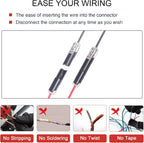 30pcs No Wire Stripping 1 Wire Quick Disconnect Electrical Connectors for 16-18 AWG Fast & Secure Connection for Automotive