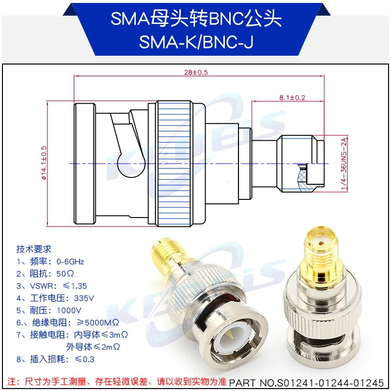 2PCS SMA Male Female to BNC Male Female Adapter SMA to BNC Connector for Wireless LAN Device, Coaxial Cable, Radio Antenna Adapt