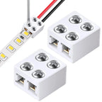 LED Strip Connectors 2Pin 8mm 5V/12V/24V Versatile LED Light Solderless Connector Adapter for 22AWG/20AWG/18AWG/16AWG Solid Wire