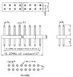 10/20PCS 1.0mm 1.27mm 2.0mm 2.54mm Pin Header Double Row Male 1/2~50P Breakaway PCB Board Connector Strip Pinheader 1*2/2P 6-50p