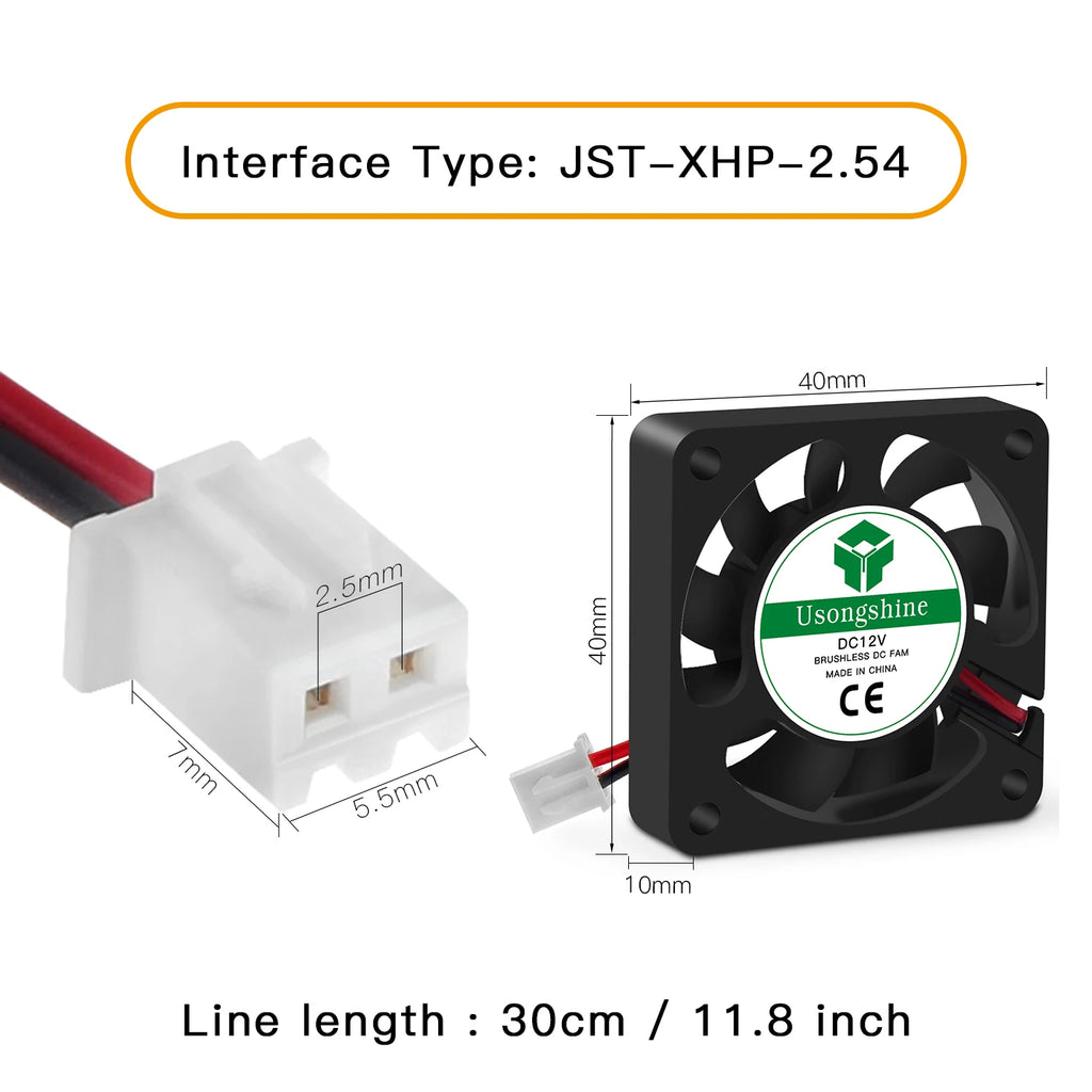 5V/12V/24V Cooling Turbo Fan Brushless 3D Printer Fan 2Pin For Extruder DC Cooler Blower Plastic Fan 3010/4010/4020/5010/5015