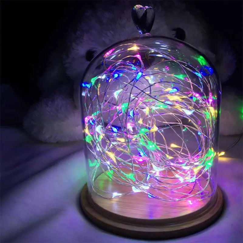 1M 2M 3M 5M Copper Wire LED String lights Holiday lighting Fairy Garland For Christmas Tree Wedding Party Decoration
