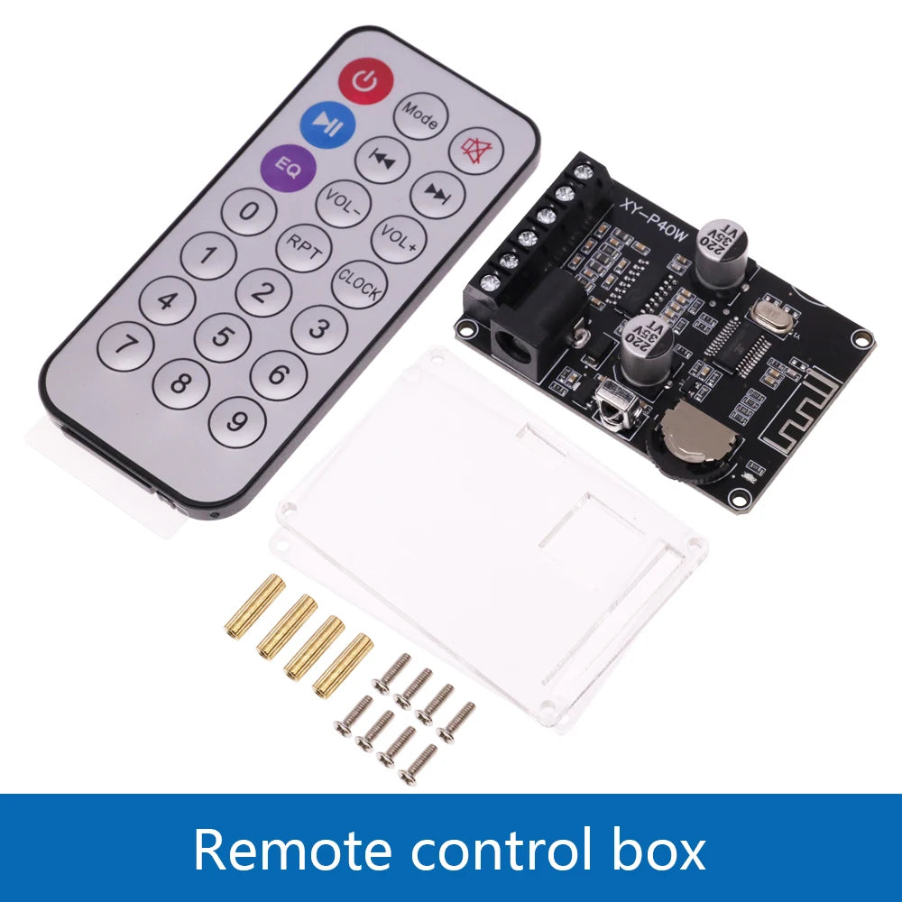 30W 40W Stereo Bluetooth Receiver Power Amplifier Dual-Channel Board 12V 24V High Power Digital Module for DIY XY-P40W