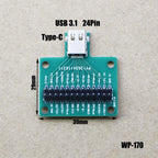1Pce USB 3.1 Type-C Cable Test Board 24 PIN Type-C Female Plug Jack to DIP Adapter Connector Welded PCB Converter Pinboard