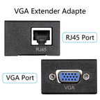 60M VGA Extender Over Single RJ45 Cat6 Cable 1080P VGA Ethernet Extender Video Transmitter Receiver for PC Loptop HDTV Monitor