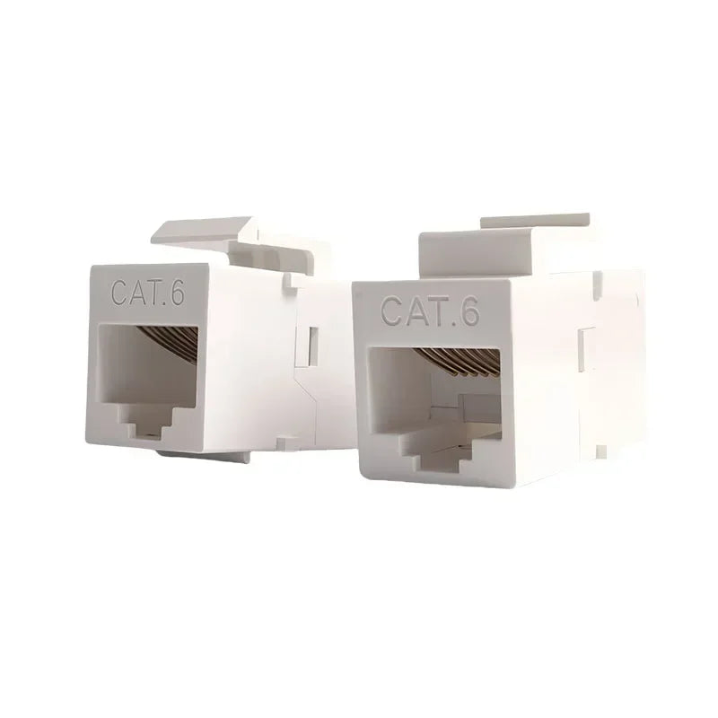 No-Tool Snap-In RJ45 Coupler - CAT6A CAT5E CAT6 Ethernet Socket Wall Plate with 8P8C Port for Network Cabling/Server Room