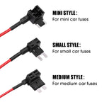 20/5pcs Car Fuse Holder Add-a-circuit MINI SMALL MEDIUM TAP Adapter Micro Mini Standard Blade Car Fuse with Holder Adapter 32V