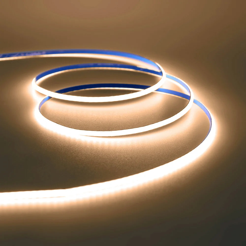 3mm 5mm PCB COB LED Strip Light 5V 12V 24V 320LED 8mm CRI90 Super Bright Flexible LED Tape For Cabinet Home Liner Lighting