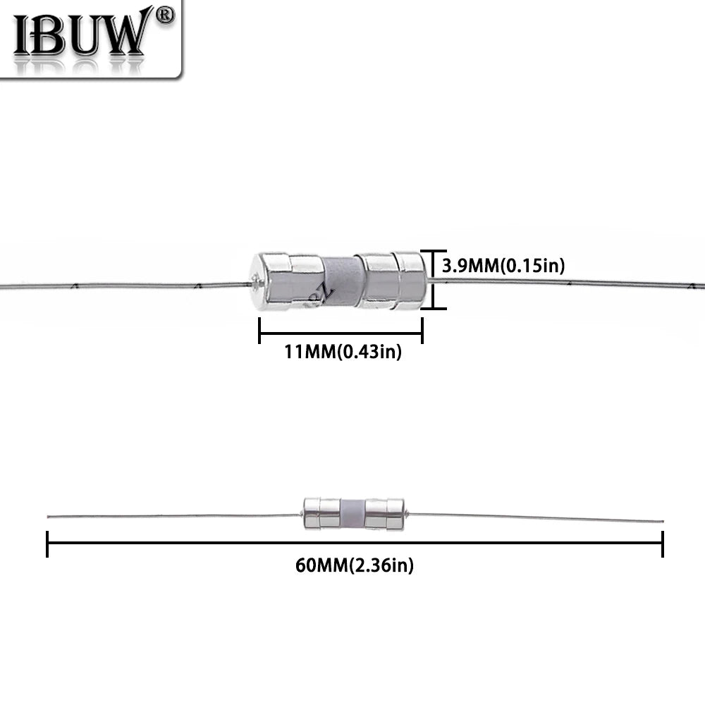 10PCS 3.6X10MM Quick Break 3.6*10 0.5A 3A 3.15A 4A 10A 15A 250V Lead Wire Slow Blow Ceramic Fuse Tube 5A 6.3A 8A 1A 1.5A 2A