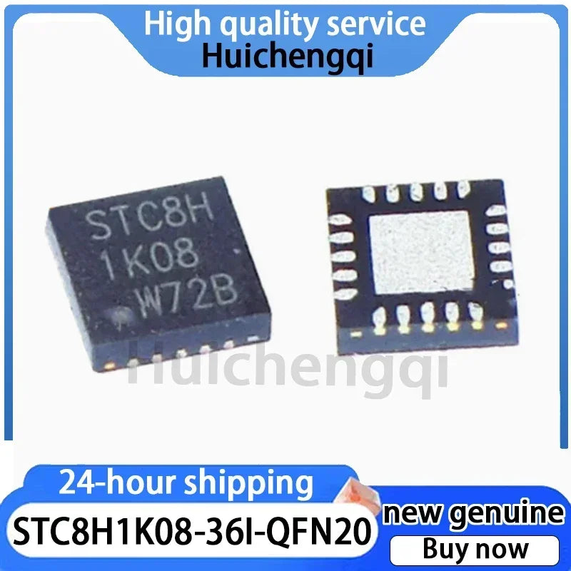 10PCS Genuine STC8H1K08-36I-QFN20 Enhanced 1T 8051 Microcontroller MCU
