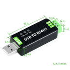 Waveshare USB to RS485 Serial Converter RS485 Communication Module 300-921600Bps Built-in ESD Protection Circuit