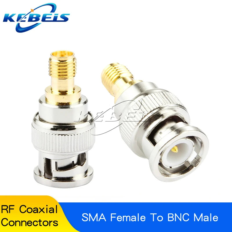 2PCS BNC to SMA Connectors SMA BNC Adapter Male to Female for Antenna/Extension Cable SMA to BNC RF Connector Kits ﻿