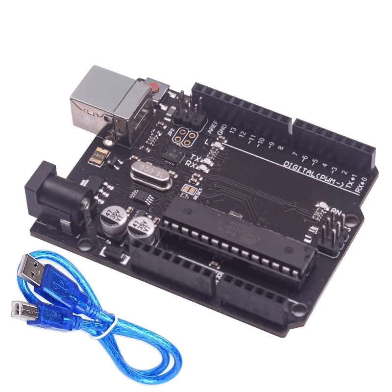 Arduino UNO R3 ATmega328P Development Board USB Cable 14 Digital I/O 6 Analog Inputs 16MHz DIY Electronics Project