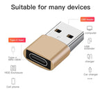 NNBILI 10Pack USB to USB C Adapter USBC Female to USB Male Super Fast Charging and OTG Converter For iPhone Xiaomi Huawei Laptop