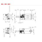 GA12-N20 DC 3V 6V 12V micromotor All-metal gearbox gear reduction motor 15rpm 30rpm 50rpm 60rpm 200rpm 300rpm 500rpm 1000 rpm.