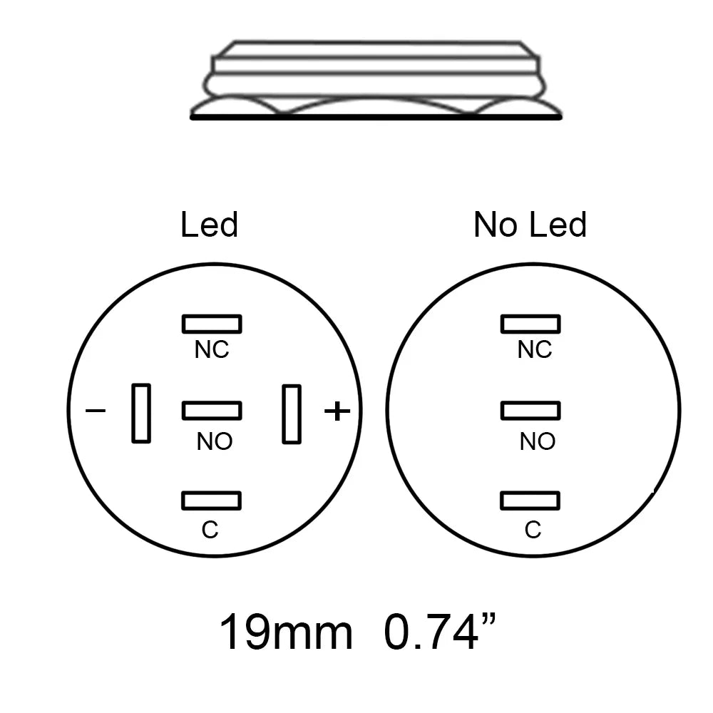 Electric Waterproof Power 12v Led Light Momentary Push Button Switch 8/10/12/16/19/22 Mm Pressure Switches 220v 24v 3v Keyboard