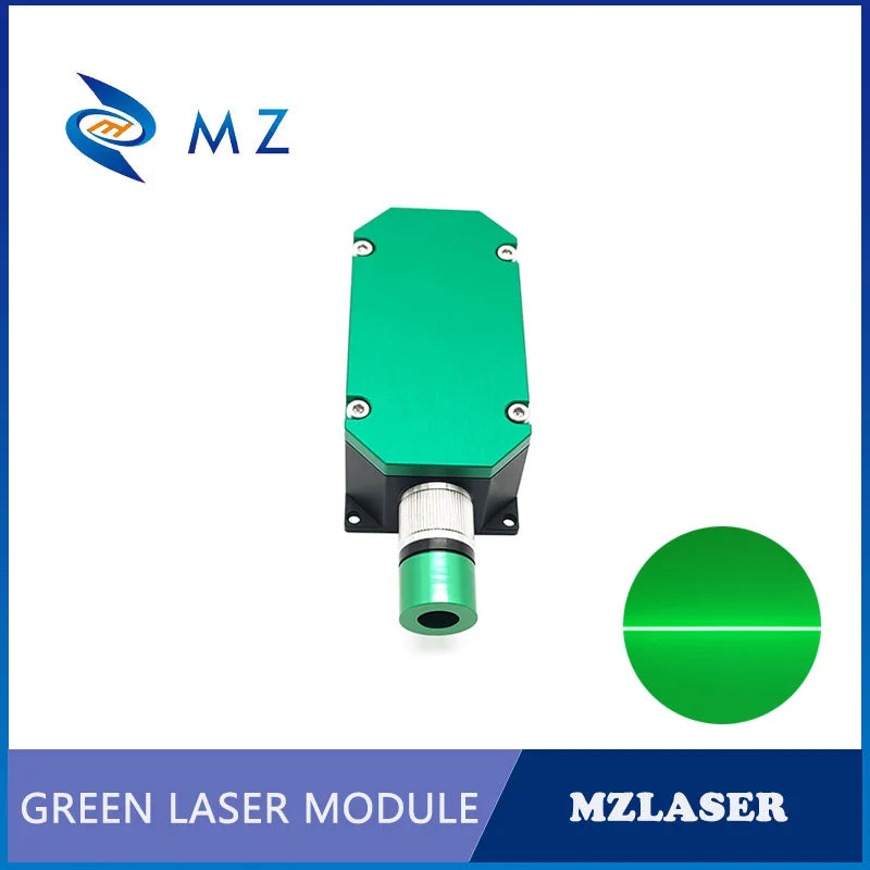 TTL PWM Green Line Laser Diode Module High Brightness Adjustable Focus 520nm 1000mW 1W Powell Lens Long Life Industrial Laser