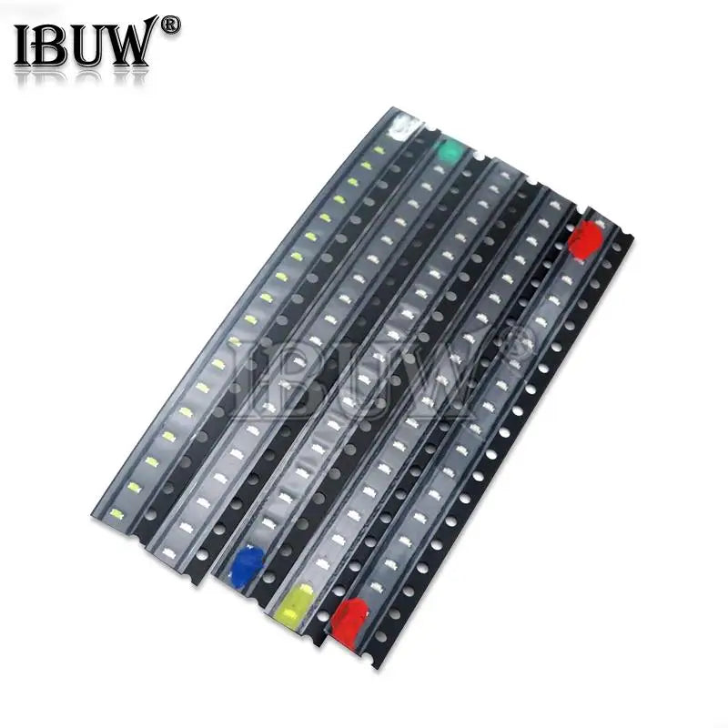100PCS=5 colors x 20pcs 5050 5703 1210 1206 0805 0603 LED Diode Assortment SMD LED Diode Kit Green/ RED / White / Blue / Yellow