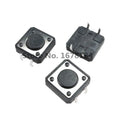 50Pcs 12 x 12mm x 4.3mm 12*12*4.3H Panel PCB Momentary Tactile Tact Push Button Switch DIP